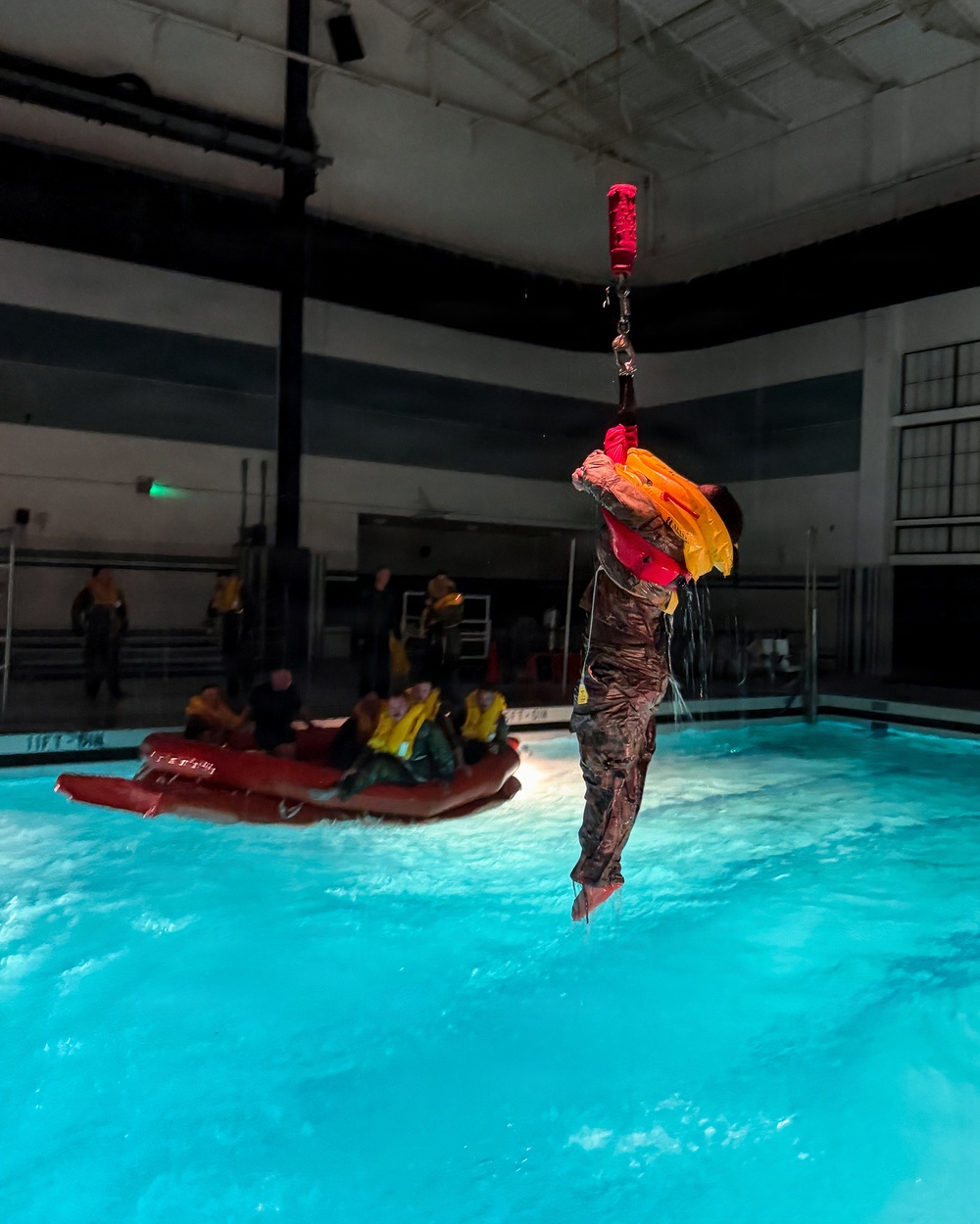 Airmen complete water survival training at Fairchild AFB