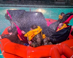 Airmen complete water survival training at Fairchild AFB