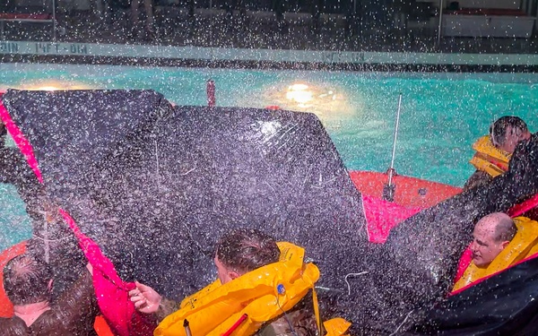 Airmen complete water survival training at Fairchild AFB