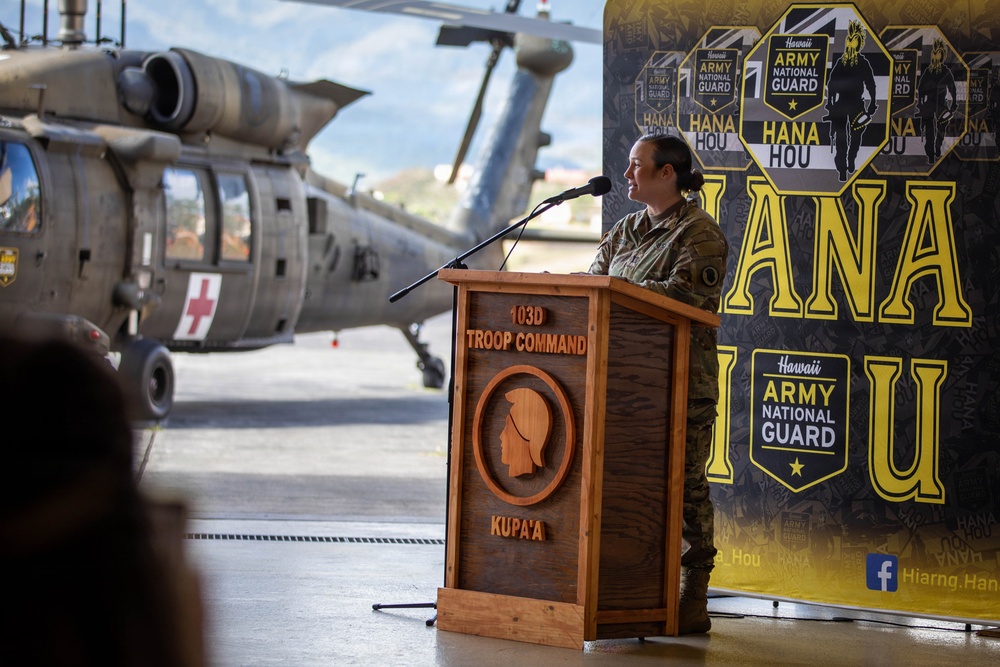 Aloha New Commander of Det 1, G Co, 3-126th