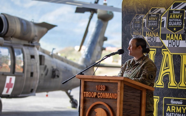 Aloha New Commander of Det 1, G Co, 3-126th