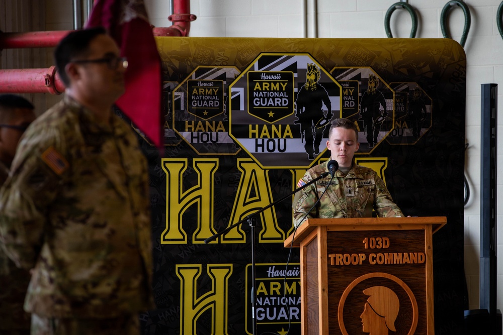 Aloha New Commander of Det 1, G Co, 3-126th