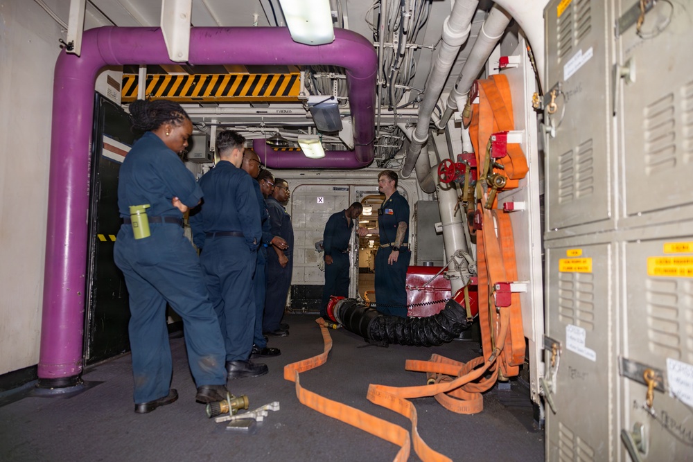 USS San Antonio (LPD 17) Conducts General Quarters