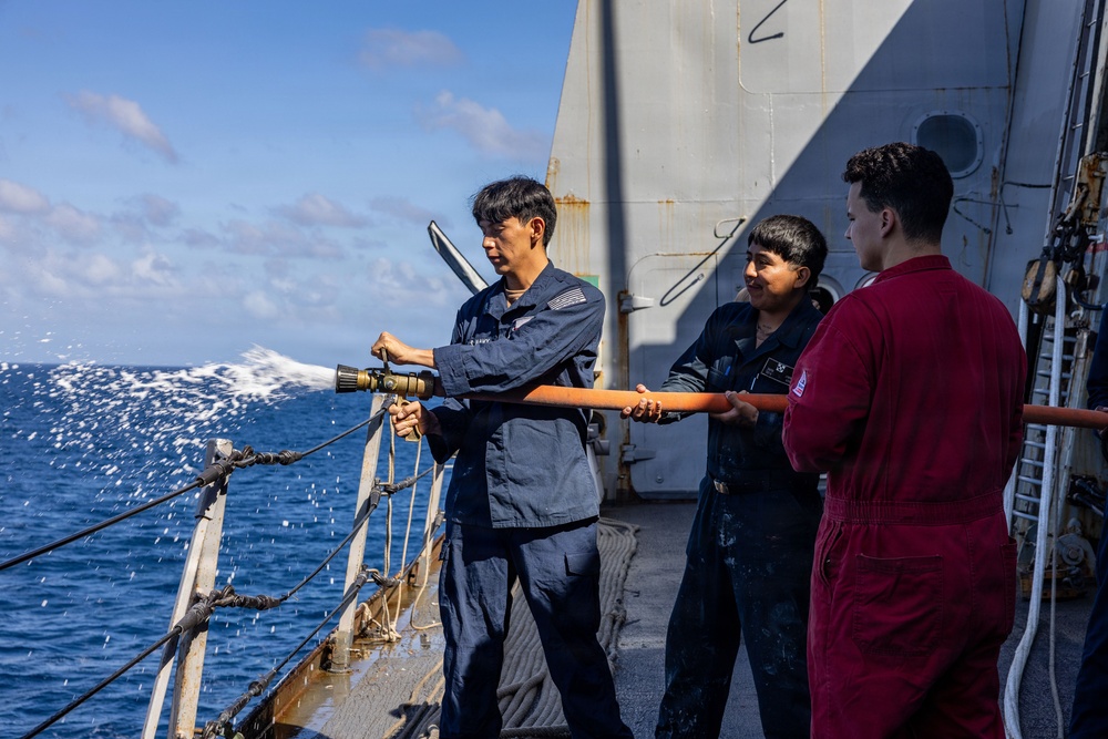 USS San Antonio (LPD 17) Conducts General Quarters