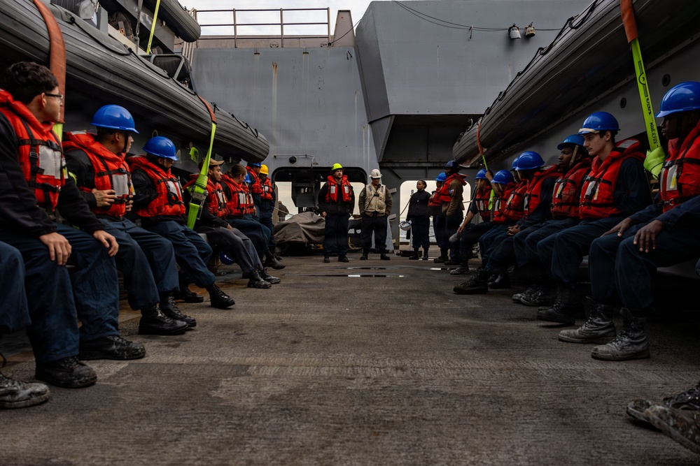 USS San Antonio (LPD 17) Conducts Small Boat Operations