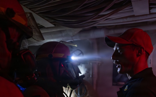 USS San Antonio (LPD 17) conduct general quarters