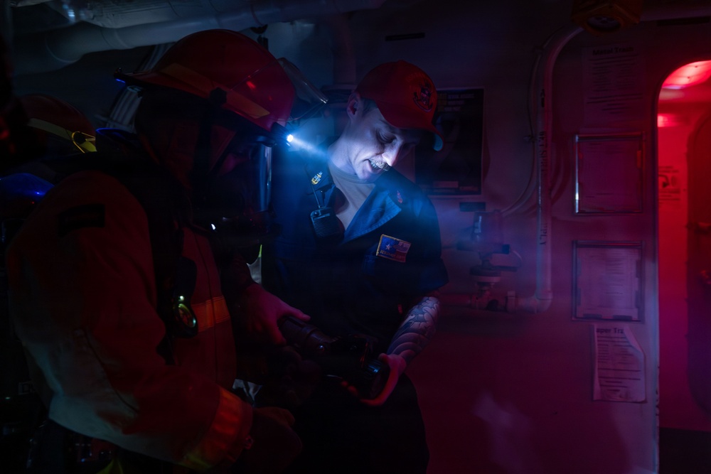 USS San Antonio (LPD 17) Conduct General Quarters