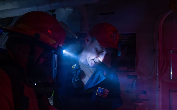 USS San Antonio (LPD 17) conduct general quarters