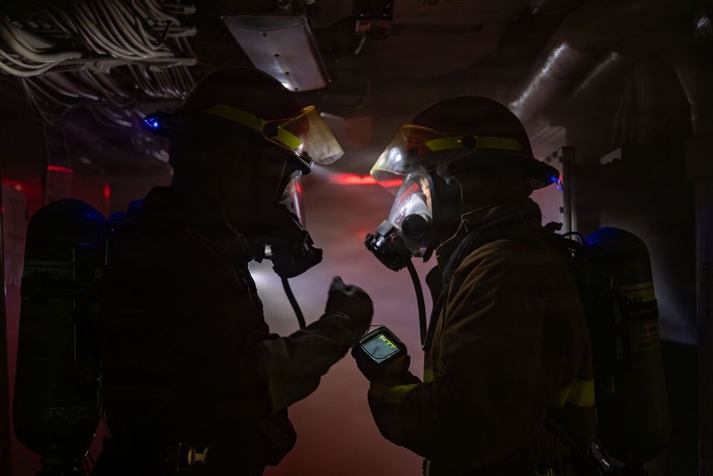 USS San Antonio (LPD 17) Conducts General Quarters