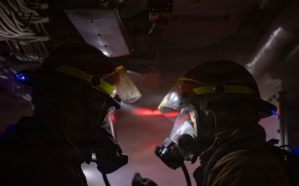 USS San Antonio (LPD 17) conduct general quarters