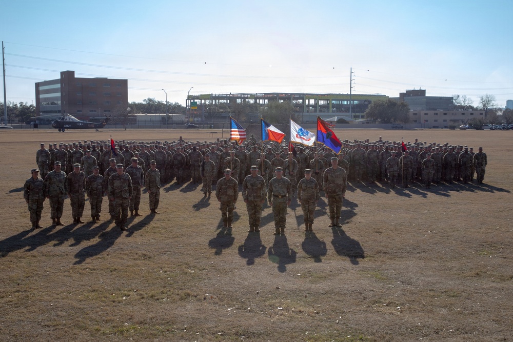 36th Infantry Division holds family farewell ceremony  at Camp Mabry ahead of deployment