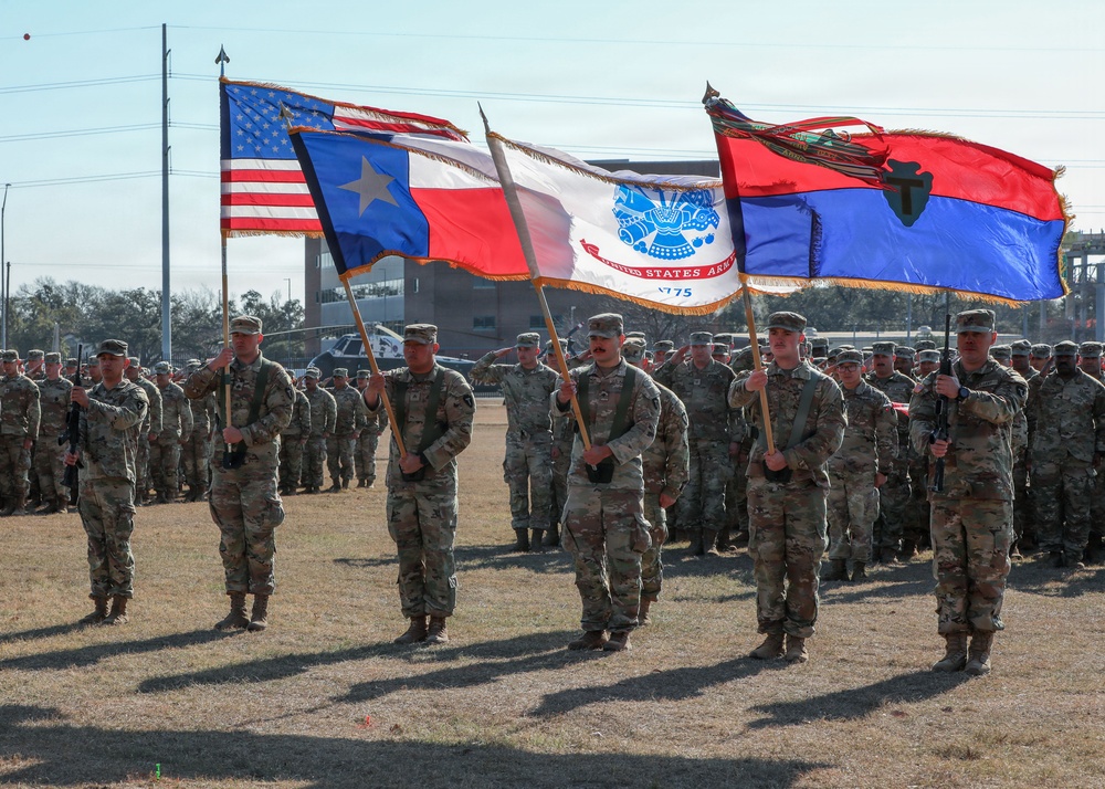 36th Infantry Division holds family farewell ceremony  at Camp Mabry ahead of deployment
