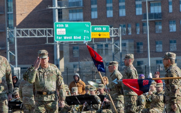 36th Infantry Division holds family farewell ceremony  at Camp Mabry ahead of deployment