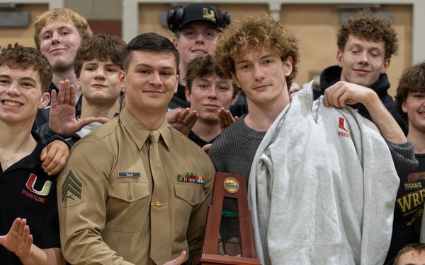 U.S. Marines Attend Washington 3A Dual State Championship