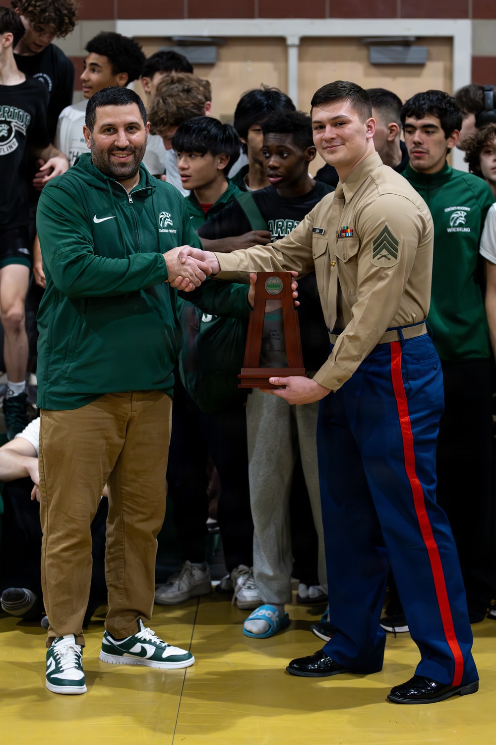 U.S. Marines Attend Washington 3A Dual State Championship