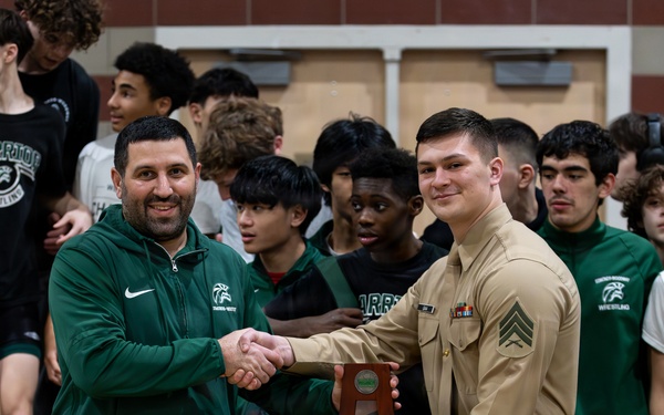 U.S. Marines Attend Washington 3A Dual State Championship