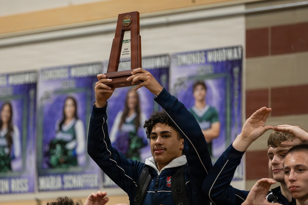 U.S. Marines Attend Washington 3A Dual State Championship
