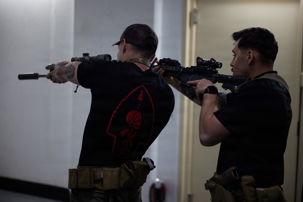 U.S. Marines with FAST Company Europe and Marines with U.S. Embassy Nicosia, Cyprus conduct Close Quarter Batttle Training