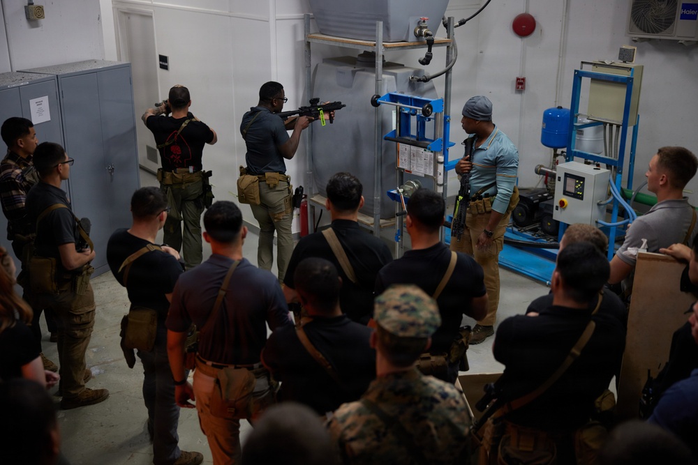 U.S. Marines with FAST Company Europe and Marines with U.S. Embassy Nicosia, Cyprus conduct Close Quarter Batttle Training