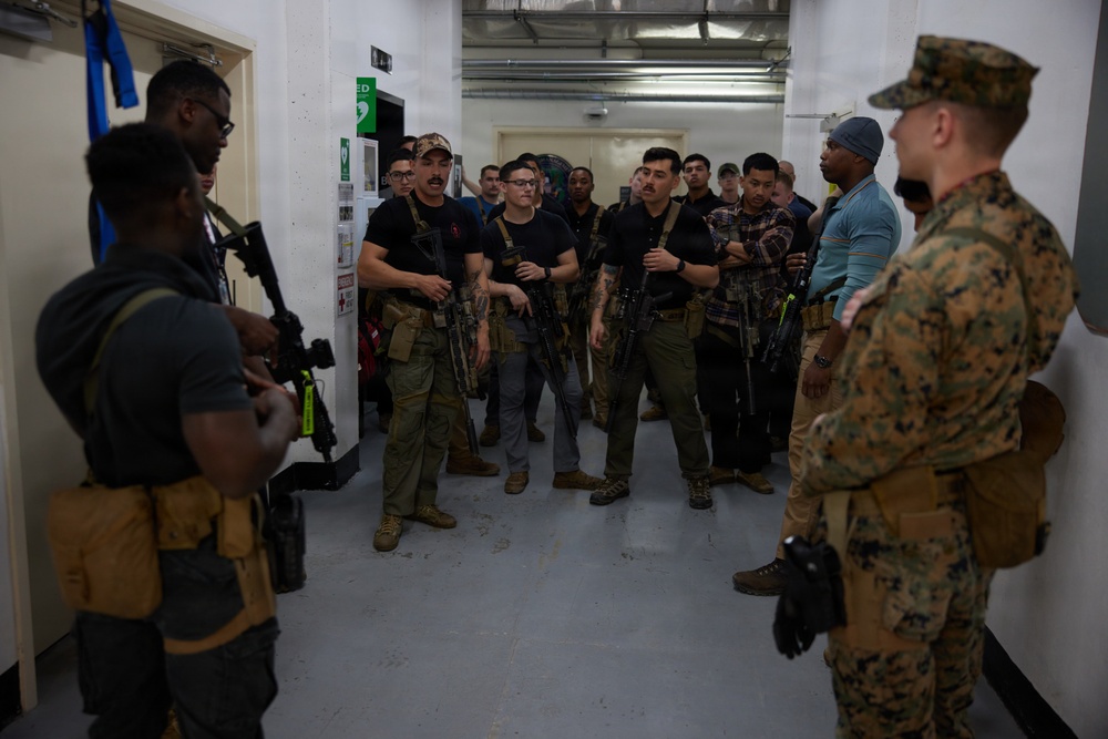 U.S. Marines with FAST Company Europe and Marines with U.S. Embassy Nicosia, Cypruss conduct Close Quarter Batttle Training
