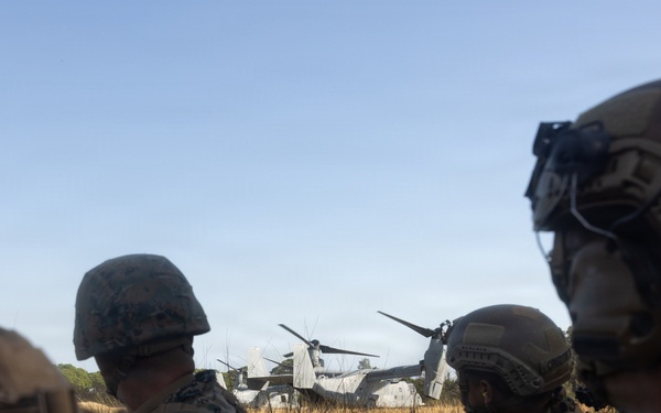 U.S. Marines with 12th LCT and 1st MAW Participate in an Aerial Support Rehearsal