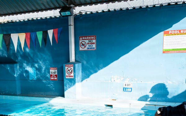 U.S. Airmen participate in German Armed Forces Proficiency Badge swim test