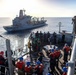 11th MEU Marines, Sailors Conduct Replenishment at Sea Aboard USS Comstock