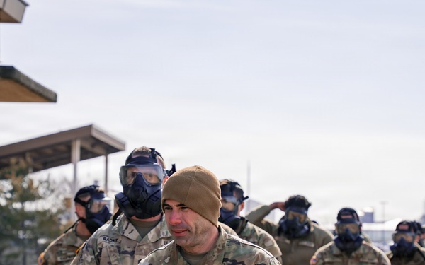 HHC 304th ESBE Conducts CBRN and Confidence Chamber Training