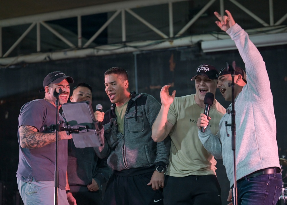 AFCENT Band visits 380th AEW