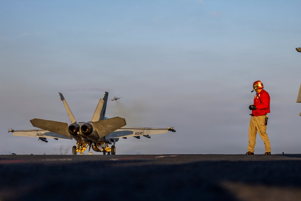 Abraham Lincoln conducts routine flight operations