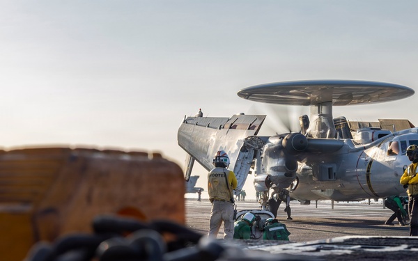 Abraham Lincoln conducts routine flight operations