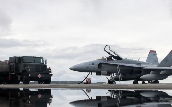 VMFA-232 perform flight operations out of Guam
