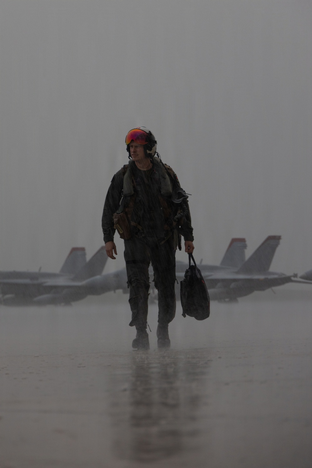 VMFA-232 perform flight operations out of Guam