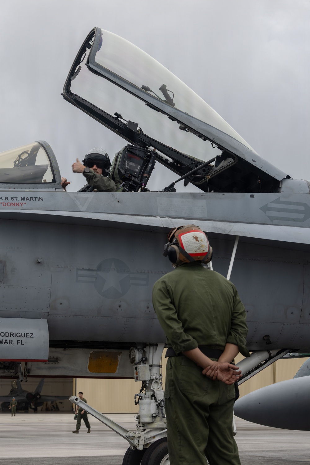 VMFA-232 perform flight operations out of Guam