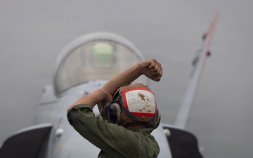 VMFA-232 perform flight operations out of Guam