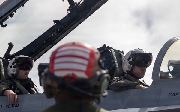 VMFA-232 perform flight operations out of Guam