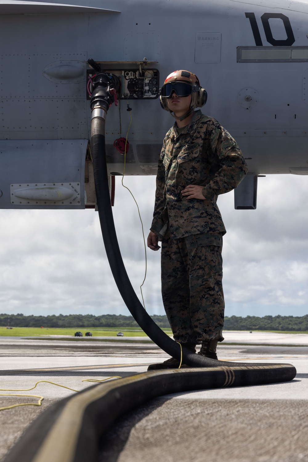 VMFA-232 perform flight operations out of Guam
