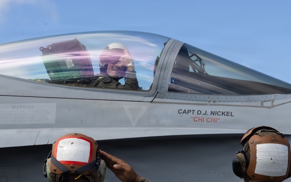 VMFA-232 perform flight operations out of Guam