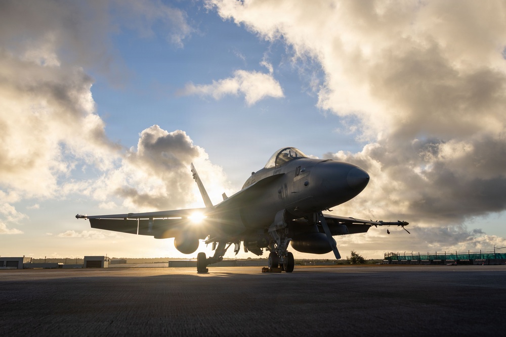 VMFA-232 perform flight operations out of Guam