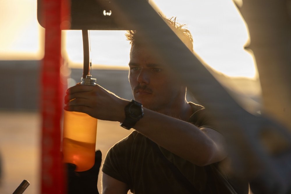 VMFA-232 perform flight operations out of Guam