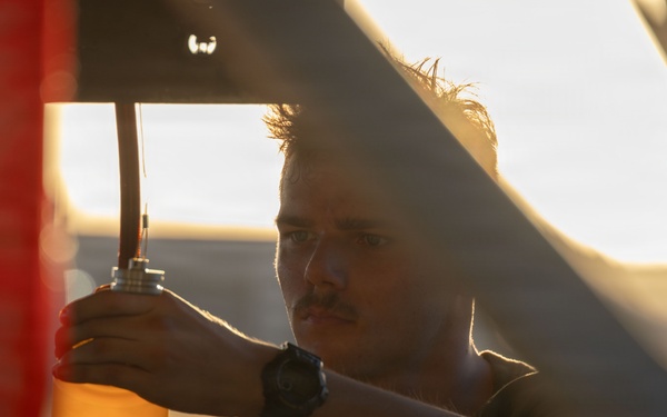 VMFA-232 perform flight operations out of Guam