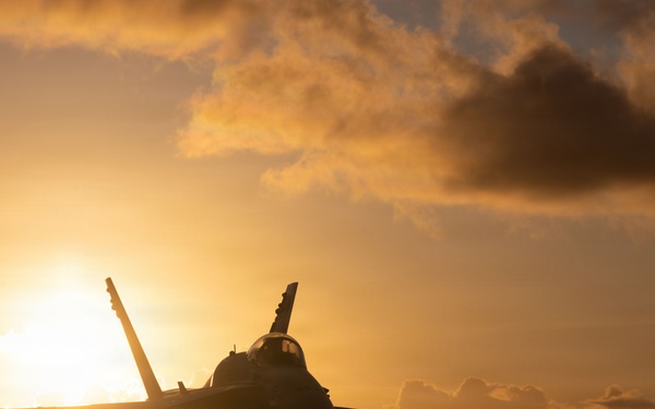 VMFA-232 perform flight operations out of Guam