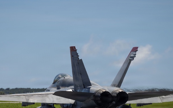 VMFA-232 perform flight operations out of Guam