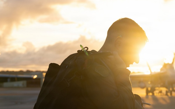 VMFA-232 perform flight operations out of Guam