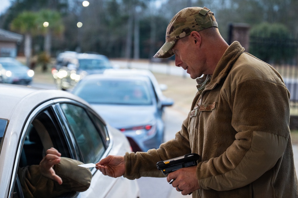 Defender for a Day: Valor Chief Visits 20th Security Forces Squadron