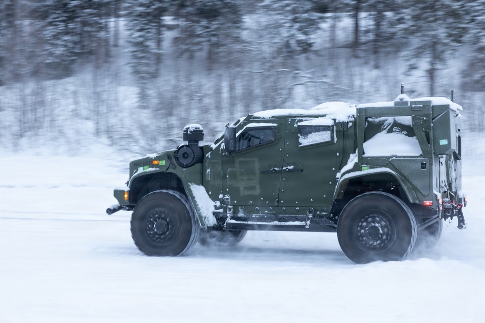 CORE26 | U.S. Marines and Sailors Learn to Drive on Icy Roads in Norway