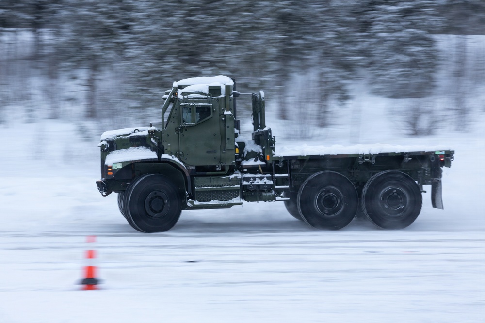 CORE26 | U.S. Marines and Sailors Learn to Drive on Icy Roads in Norway