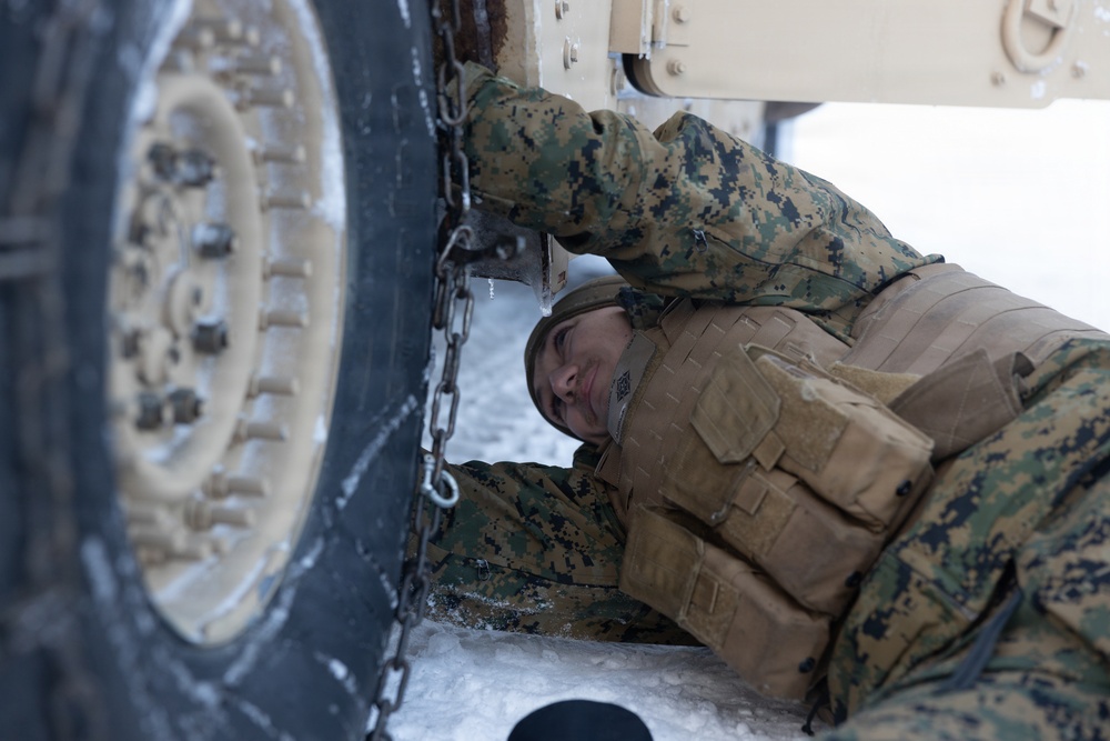 CORE26 | U.S. Marines and Sailors Learn to Drive on Icy Roads in Norway