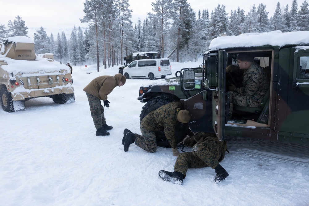 CORE26 | U.S. Marines and Sailors Learn to Drive on Icy Roads in Norway