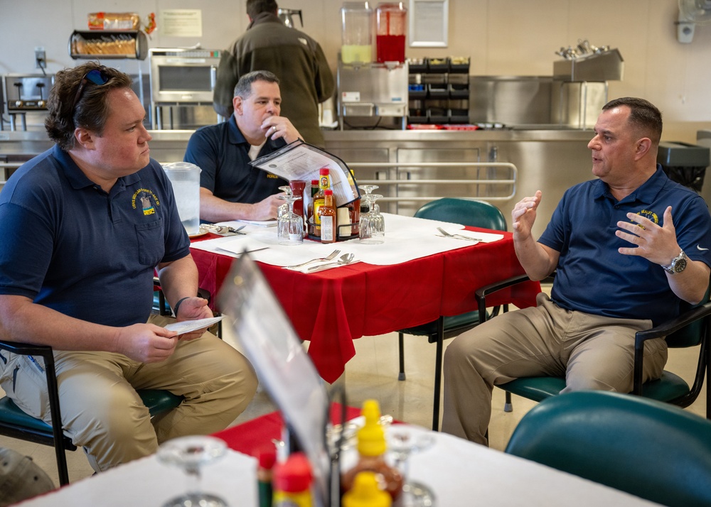 Commander, Military Sealift Command visits USNS Medgar Evers (T-AKE 13)